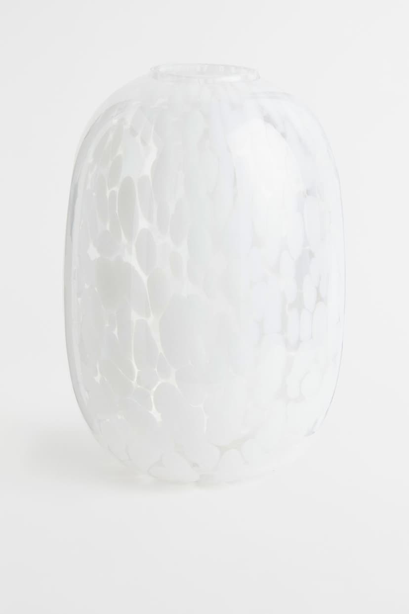 Large Patterned Glass Vase